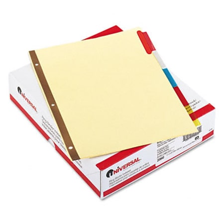 Universal Battery Universal Extended Indexes Assorted Color Five-Tab Letter Buff, 24Pk 20860